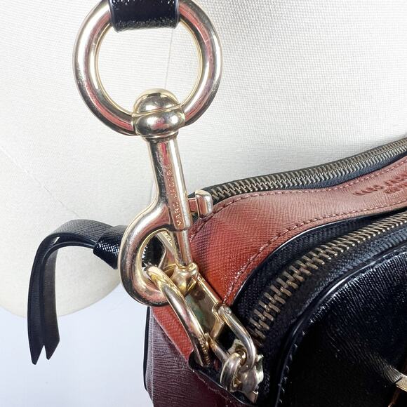 Marc Jacobs Snapshot Ombré Stripe Strap Color Block Leather Camera Bag - Picture 12 of 14